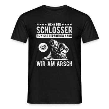 Schlosser Schweißer Schlosser Sprüche Schlosser Ge - Männer T-Shirt - Schwarz - Vorne - AI Model Male 178 light (178cm)
