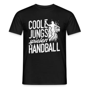 Coole Jungs spielen Handball - Handballer Jungen K - Männer T-Shirt - Schwarz - Vorne - AI Model Male 178 light (178cm)