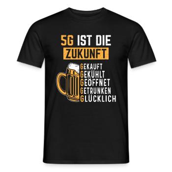 5G ist die Zukunft - Männer T-Shirt - Schwarz - Vorne - AI Model Male 178 light (178cm)