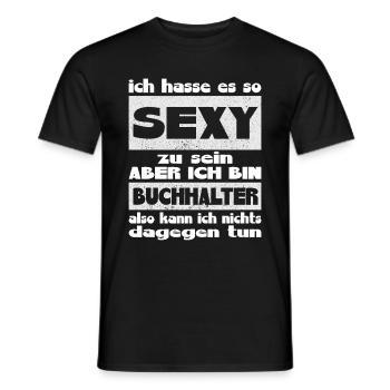 Sexy Buchhalter - Lustiges Statement Design - Männer T-Shirt - Schwarz - Vorne - AI Model Male 178 light (178cm)