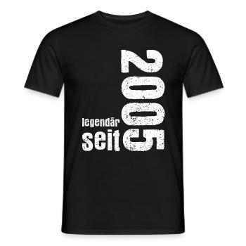 Legendär seit 2005 - Männer T-Shirt - Schwarz - Vorne - AI Model Male 178 light (178cm)