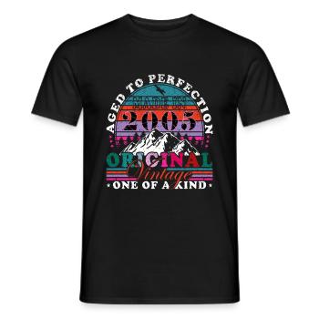 18. Geburtstag Jahrgang 2005 Vintage 2005 - Männer T-Shirt - Schwarz - Vorne - AI Model Male 178 light (178cm)