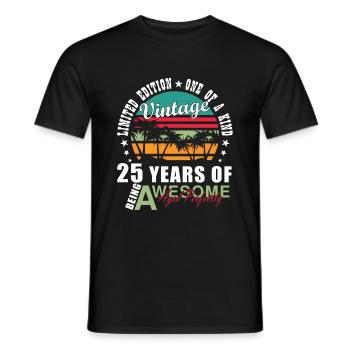 25ème Anniversaire Millésime 1998 Millésime 1998 - T-shirt homme - noir - Devant - AI Model Male 178 light (178cm)