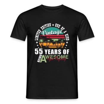 55. Geburtstag Jahrgang 1968 Vintage 1968 - Männer T-Shirt - Schwarz - Vorne - AI Model Male 178 light (178cm)