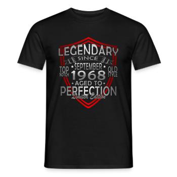 september 1968 Anniversary september 1968 september - Men's T-Shirt - black - Front - AI Model Male 178 light (178cm)