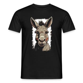 Âne âne mulet mulet mulet - T-shirt homme - noir - Devant - AI Model Male 178 light (178cm)