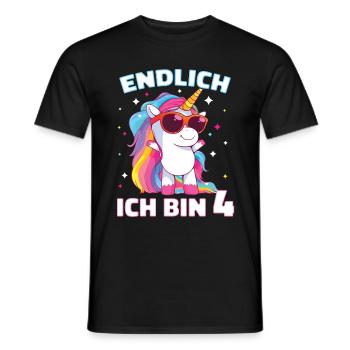 Geburtstagsgeschenk 4 Jahre Geburtstagskind - Männer T-Shirt - Schwarz - Vorne - AI Model Male 178 light (178cm)