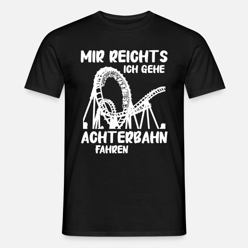 Achterbahn Freizeitpark Roller Coaster - Männer T-Shirt - Schwarz