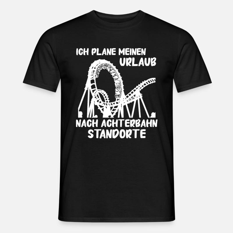 Achterbahn Freizeitpark Roller Coaster - Männer T-Shirt - Schwarz