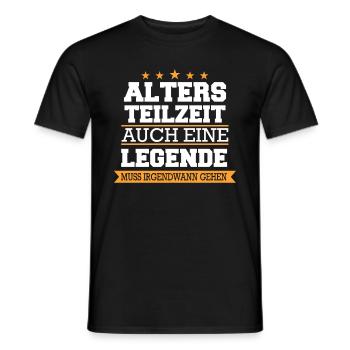 Altersteilzeit ATZ - Männer T-Shirt - Schwarz - Vorne - AI Model Male 178 light (178cm)