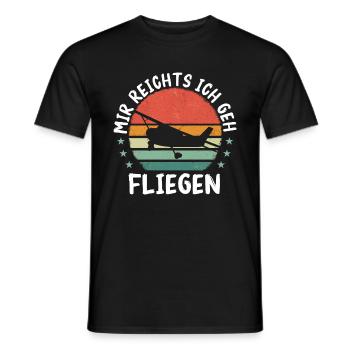 Flugzeug Planespotter Pilot Piloten Flugzeuge - Männer T-Shirt - Schwarz - Vorne - AI Model Male 178 light (178cm)