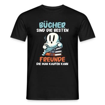 Buch Lesen Bücher Buch Nerd Bücherwurm - Männer T-Shirt - Schwarz - Vorne - AI Model Male 178 light (178cm)