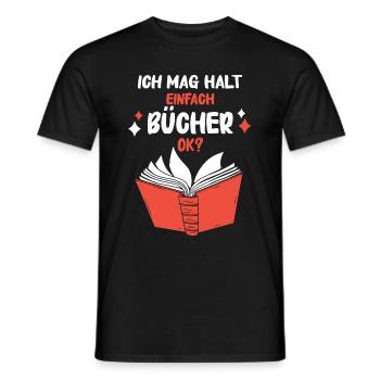 Buch Lesen Bücher Buch Nerd Bücherwurm - Männer T-Shirt - Schwarz - Vorne - AI Model Male 178 light (178cm)