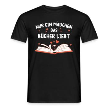 Buch Lesen Bücher Buch Nerd Bücherwurm - Männer T-Shirt - Schwarz - Vorne - AI Model Male 178 light (178cm)