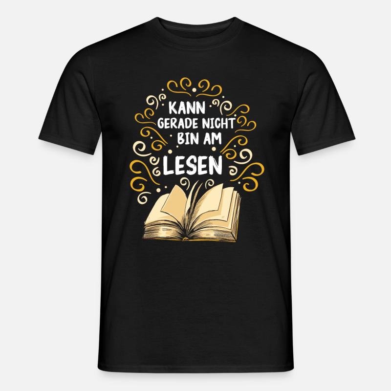Buch Lesen Bücher Buch Nerd Bücherwurm - Männer T-Shirt - Schwarz