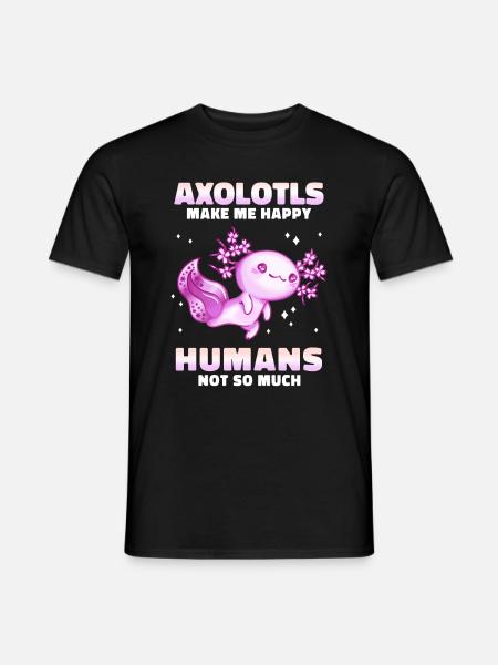 Axolotl Fisch - Mænd T-shirt - sort