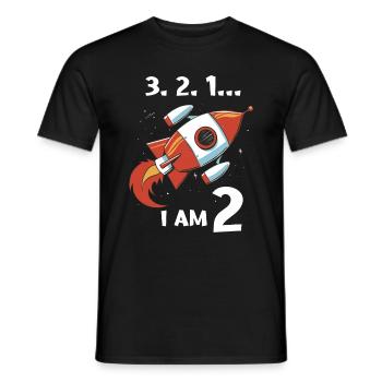 Cadeau 2 ans anniversaire garçon ou fille - T-shirt homme - noir - Devant - AI Model Male 178 light (178cm)