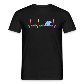 Ours, Grizzlis, Ours brun, Ours - T-shirt homme - noir - Devant - AI Model Male 178 light (178cm)