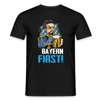Free State of Bavaria Bavarian - Men's T-Shirt - black - Front - AI Model Male 178 light (178cm)