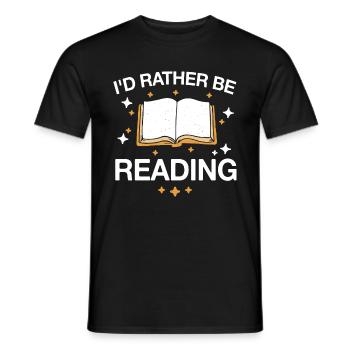 Bücher Buch lesen Bücherei Bibliothek Bücherwurm - Männer T-Shirt - Schwarz - Vorne - AI Model Male 178 light (178cm)