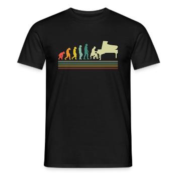 Piano Klavier Pianiste Instrument - T-shirt homme - noir - Devant - AI Model Male 178 light (178cm)