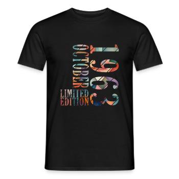 Octobre 1963 Anniversaire Octobre 1963 Octobre - T-shirt homme - noir - Devant - AI Model Male 178 light (178cm)