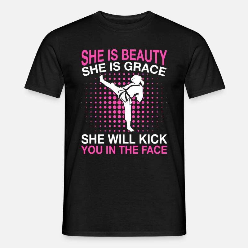 Karate Karatekämpfer Kampfkunst - Männer T-Shirt - Schwarz