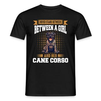 Cane Corso Hund - Männer T-Shirt - Schwarz - Vorne - AI Model Male 178 light (178cm)