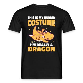 Drache Mystisch Drachen Fantasie - Männer T-Shirt - Schwarz - Vorne - AI Model Male 178 light (178cm)