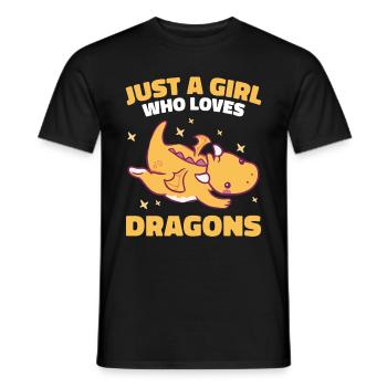 Drache Mystisch Drachen Fantasie - Männer T-Shirt - Schwarz - Vorne - AI Model Male 178 light (178cm)