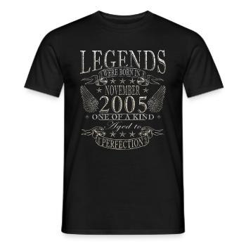 november 2005 anniversary november 2005 november - Men's T-Shirt - black - Front - AI Model Male 178 light (178cm)