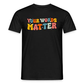 Speech Therapist Speech Therapy Speech Therapy - Men's T-Shirt - black - Front - AI Model Male 178 light (178cm)