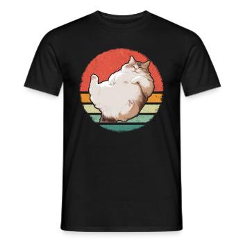 Chat, Amoureux Des Chats, Propriétaire De Chat, Chaton - T-shirt homme - noir - Devant - AI Model Male 178 light (178cm)