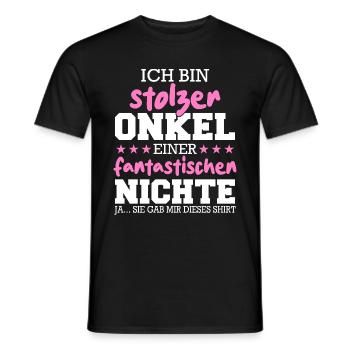 Onkel Patenonkel Familie Großonkel - Männer T-Shirt - Schwarz - Vorne - AI Model Male 178 light (178cm)