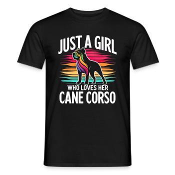 Cane Corso Hund - Männer T-Shirt - Schwarz - Vorne - AI Model Male 178 light (178cm)