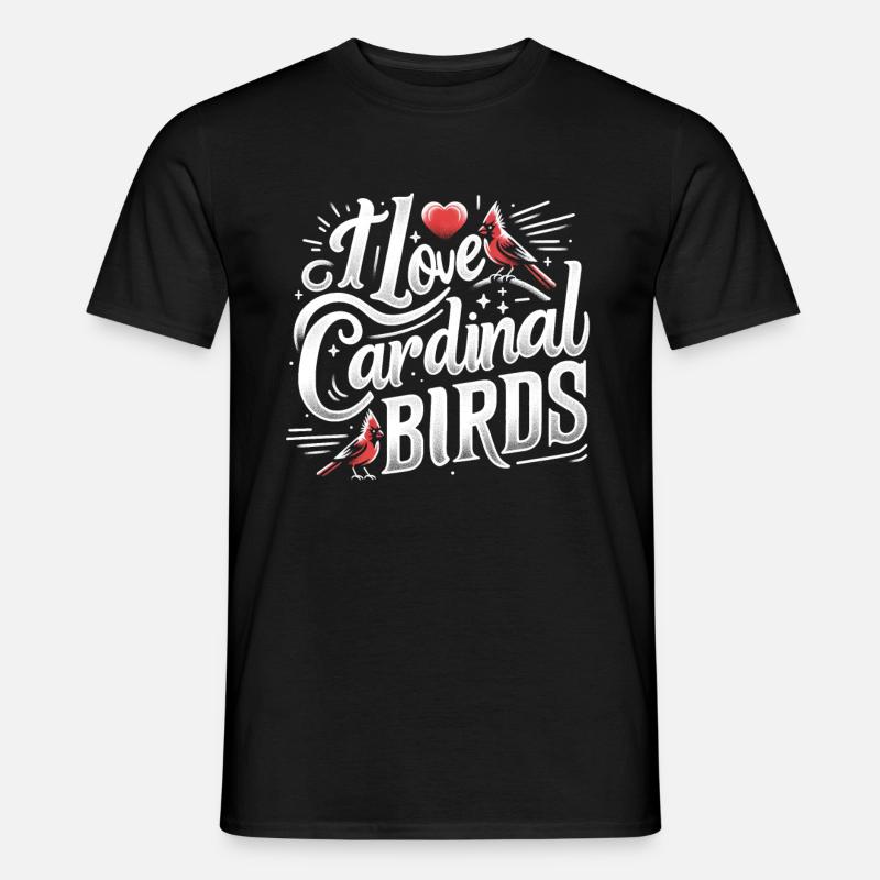 Kardinal Rotkardinal Vogel Roter Kardinal - Männer T-Shirt - Schwarz
