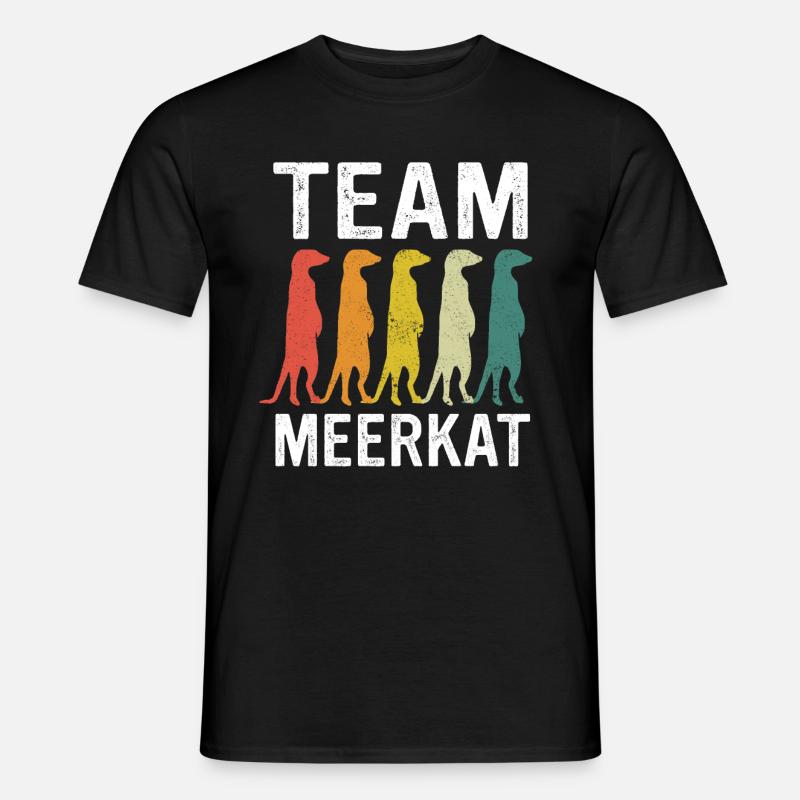 Erdmännchen Tier Erdmann - Männer T-Shirt - Schwarz