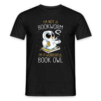 Bücher Buch lesen Bücherei Bibliothek Bücherwurm - Männer T-Shirt - Schwarz - Vorne - AI Model Male 178 light (178cm)
