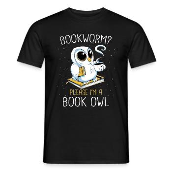 Bücher Buch lesen Bücherei Bibliothek Bücherwurm - Männer T-Shirt - Schwarz - Vorne - AI Model Male 178 light (178cm)