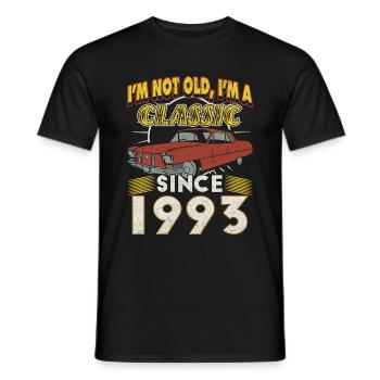 30TH BIRTHDAY OLDTIMER 1993 - Men's T-Shirt - black - Front - AI Model Male 178 light (178cm)