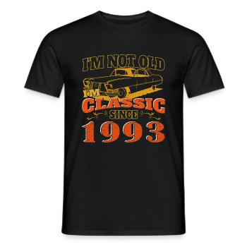 Vintage 1993 30th Birthday Gift Mens - Men's T-Shirt - black - Front - AI Model Male 178 light (178cm)