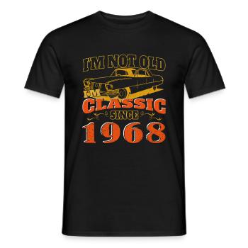 Voiture ancienne construite en 1968 cadeau d’anniversaire Vintage - T-shirt homme - noir - Devant - AI Model Male 178 light (178cm)