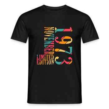 Novembre 1973 Anniversaire Novembre 1973 Novembre - T-shirt homme - noir - Devant - AI Model Male 178 light (178cm)