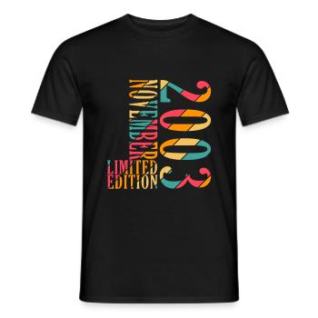 november 2003 anniversary november 2003 november - Men's T-Shirt - black - Front - AI Model Male 178 light (178cm)