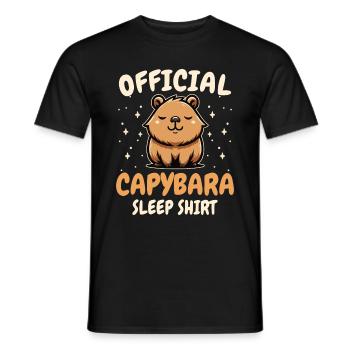 Capybara Capybara Rongeur Animal - T-shirt homme - noir - Devant - AI Model Male 178 light (178cm)