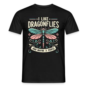 Libelle Libellen Insekten Natur - Männer T-Shirt - Schwarz - Vorne - AI Model Male 178 light (178cm)
