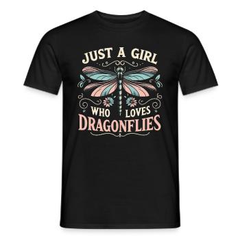 Libelle Libellen Insekten Natur - Männer T-Shirt - Schwarz - Vorne - AI Model Male 178 light (178cm)