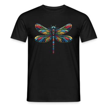 libellule libellules insectes nature - T-shirt homme - noir - Devant - AI Model Male 178 light (178cm)