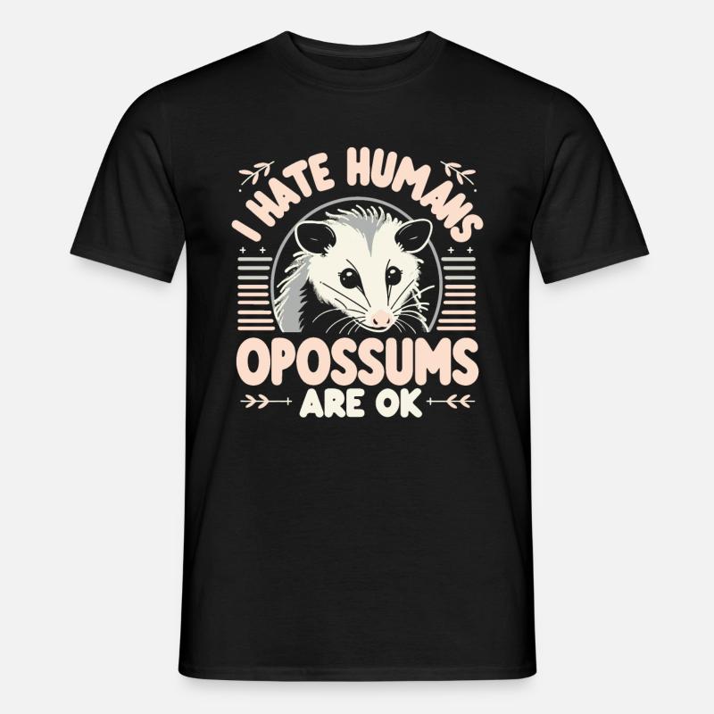 Opossum Possum Tier - Männer T-Shirt - Schwarz