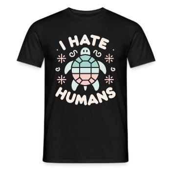 Tortue Tortue De Mer Tortue Animal - T-shirt homme - noir - Devant - AI Model Male 178 light (178cm)